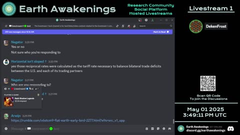 Earth Awakenings - Livestream 1 - #3140 - Live on Rumble/Youtube/X-Twitter/Twitch