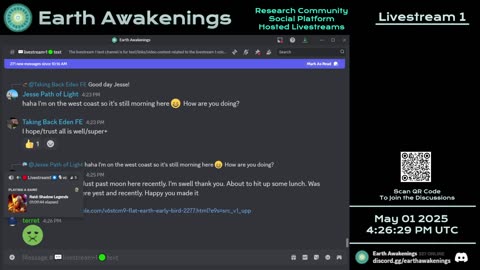 Earth Awakenings - Livestream 1 - #3140 - Live on Rumble/Youtube/X-Twitter/Twitch
