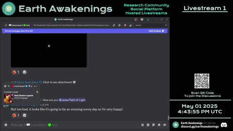 Earth Awakenings - Livestream 1 - #3140 - Live on Rumble/Youtube/X-Twitter/Twitch