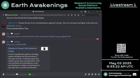 Earth Awakenings - Livestream 1 - #3144 - Live on Rumble/Youtube/X-Twitter/Twitch