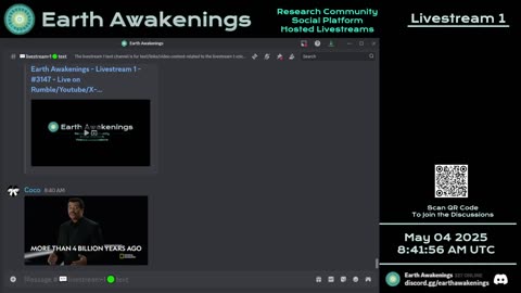 Earth Awakenings - Livestream 1 - #3147 - Live on Rumble/Youtube/X-Twitter/Twitch