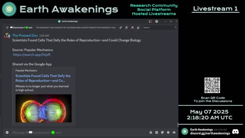 Earth Awakenings - Livestream 1 - #3151 - Live on Rumble/Youtube/X-Twitter/Twitch
