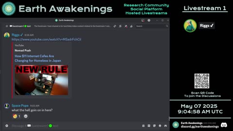 Earth Awakenings - Livestream 1 - #3151 - Live on Rumble/Youtube/X-Twitter/Twitch