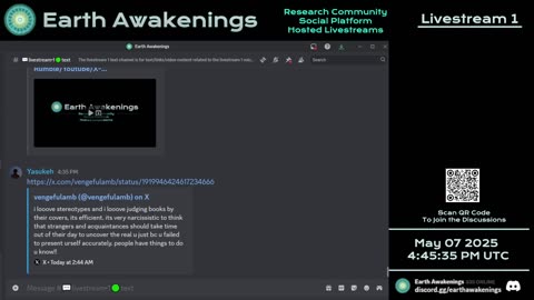 Earth Awakenings - Livestream 1 - #3151 - Live on Rumble/Youtube/X-Twitter/Twitch