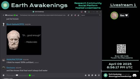 Earth Awakenings - Livestream 1 - #3094 - Live on Rumble/Youtube/X-Twitter/Twitch