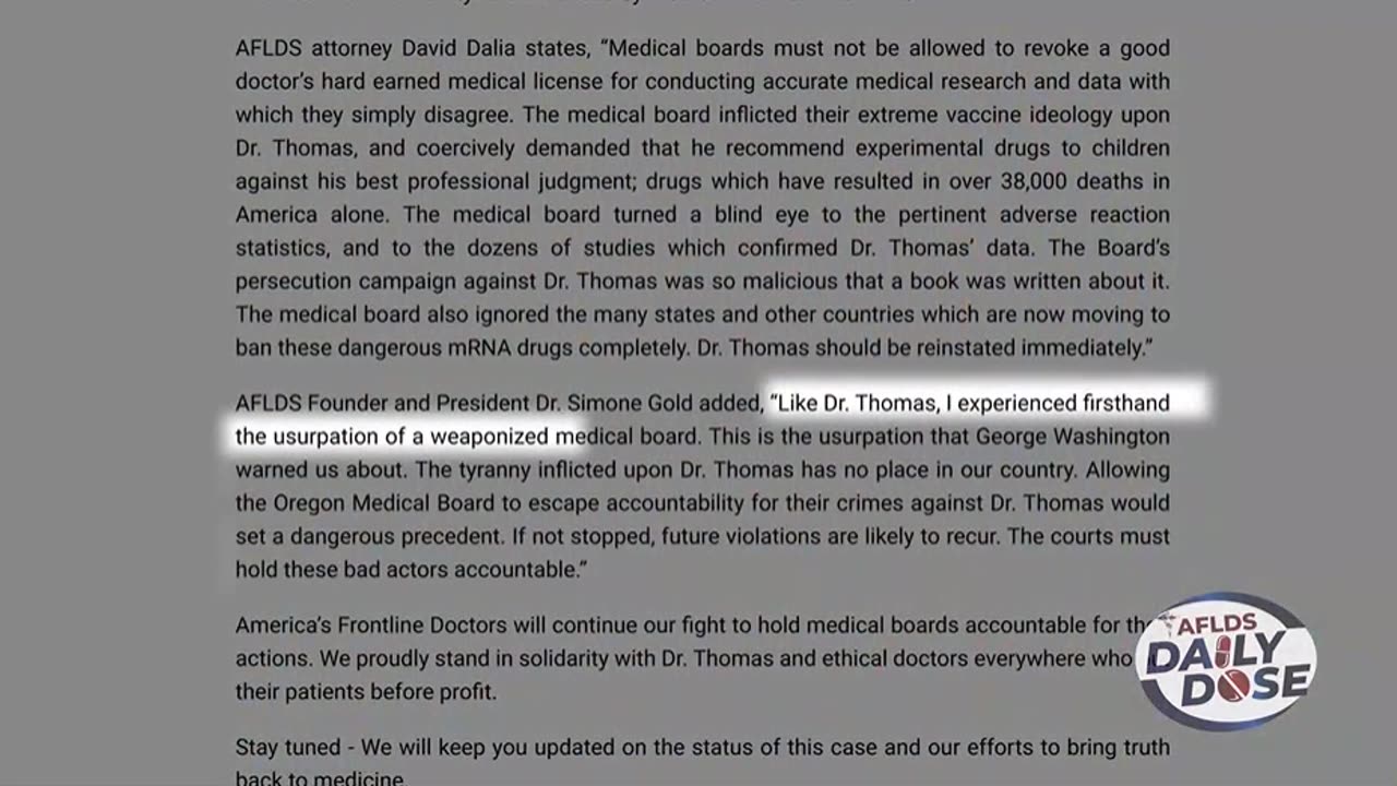Daily Dose: 'Medical Boards Going Rogue' with Dr. Peterson Pierre