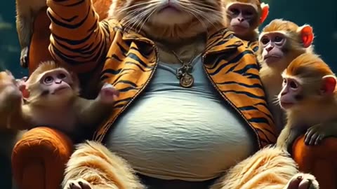 Epic Showdown_ Cat with a Bat vs. Alligator_ _aicat _animation _catlover _cat