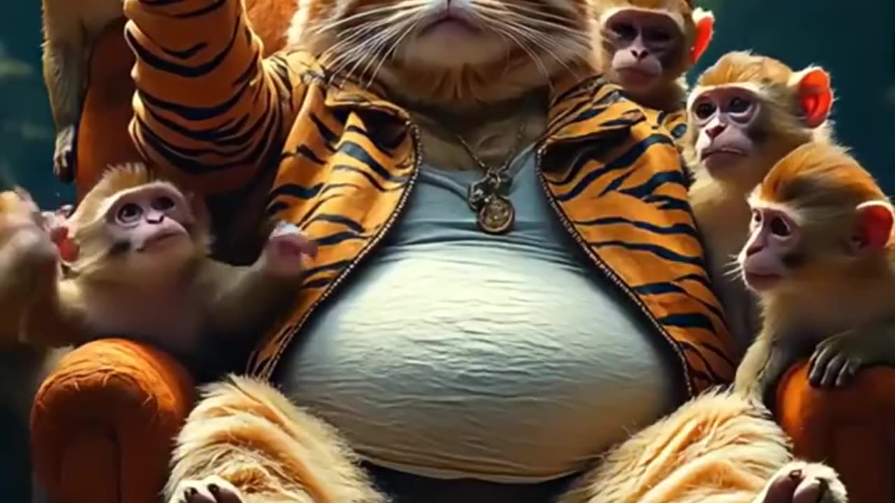Epic Showdown_ Cat with a Bat vs. Alligator_ _aicat _animation _catlover _cat