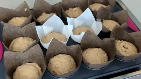 Healthy Sugar-Free Whole Grain Wheat Bran Muffins - Ready to Bake in 5 Minutes