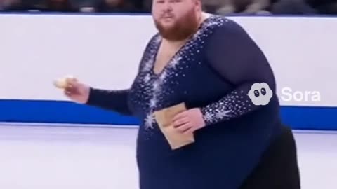 When Skating and Snacks Collide 🤣⛸️
