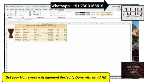 Excel Module 6 SAM Project 1b Tutorial - Sato Instrument Collection (New Perspectives 2021)