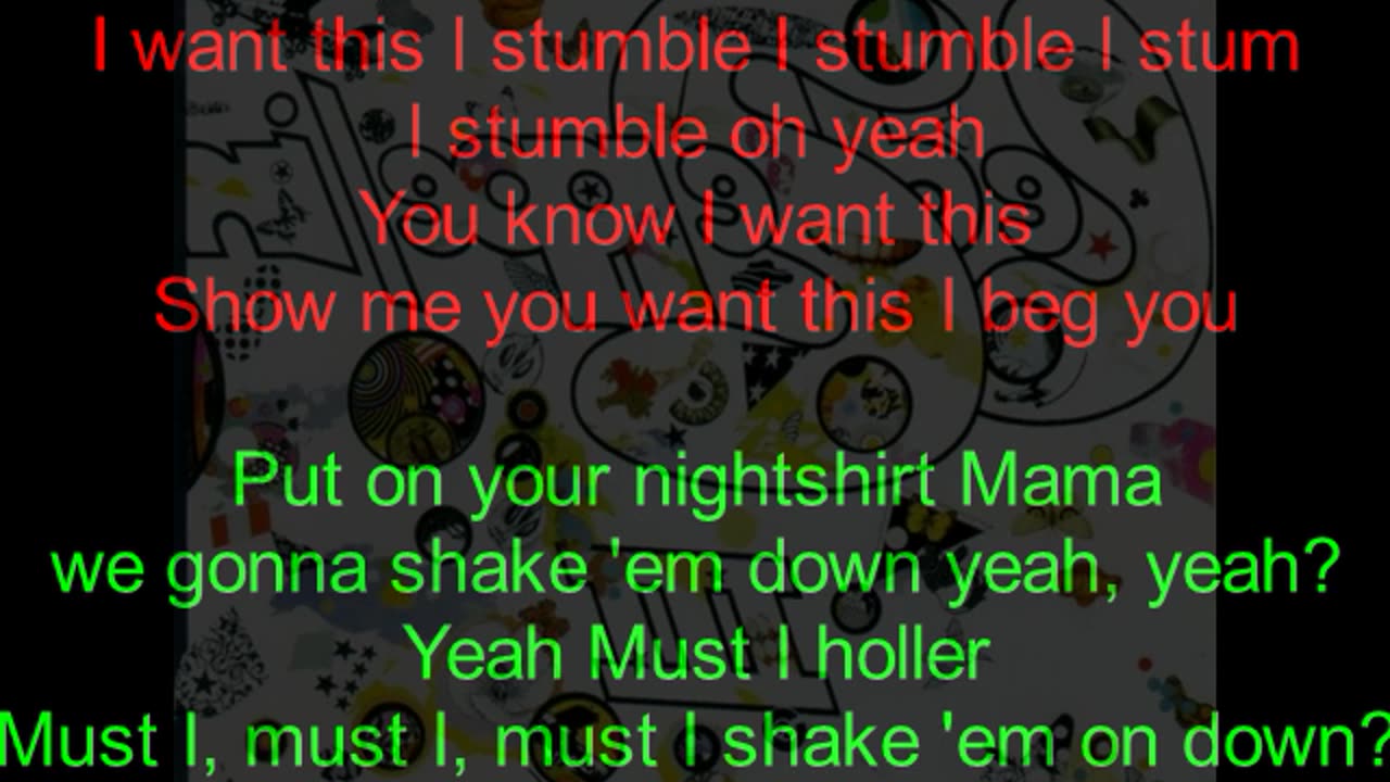 Led Zeppelin III #10 Hats Off To Roy Harper (backward lyrics in red)