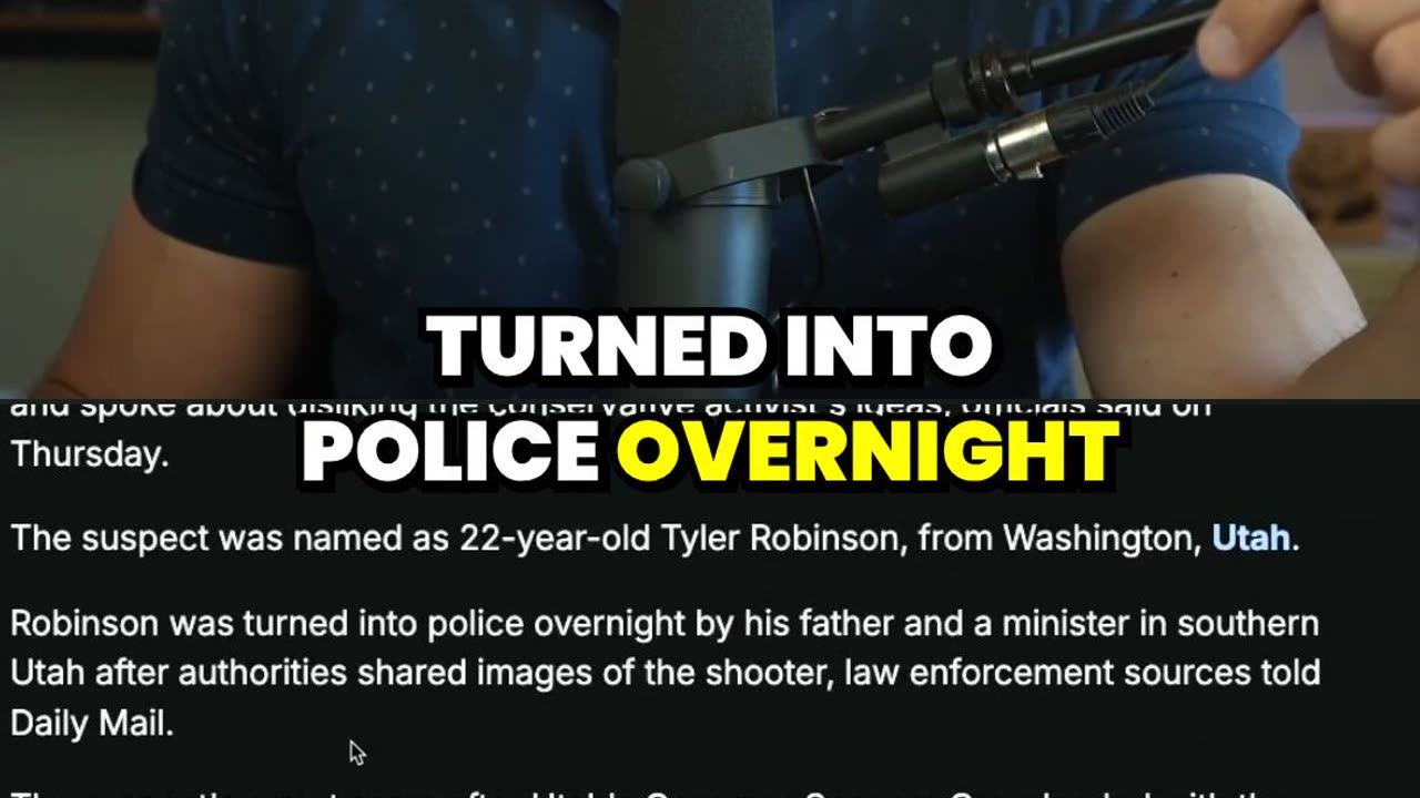 Charlie Kirk Assassin IDENTIFIED as 22 Year Old Tyler Robinson