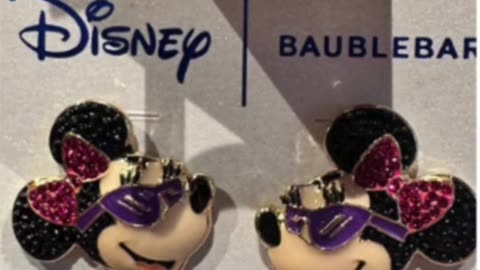 Disney Parks Baublebar Minnie Mouse with Sunglasses Earrings #shorts