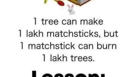 The Matchstick Paradox: How One Spark Can Ignite a Forest of Negativity