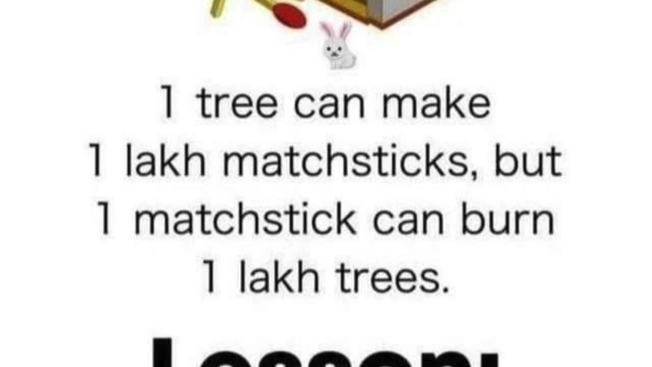 The Matchstick Paradox: How One Spark Can Ignite a Forest of Negativity