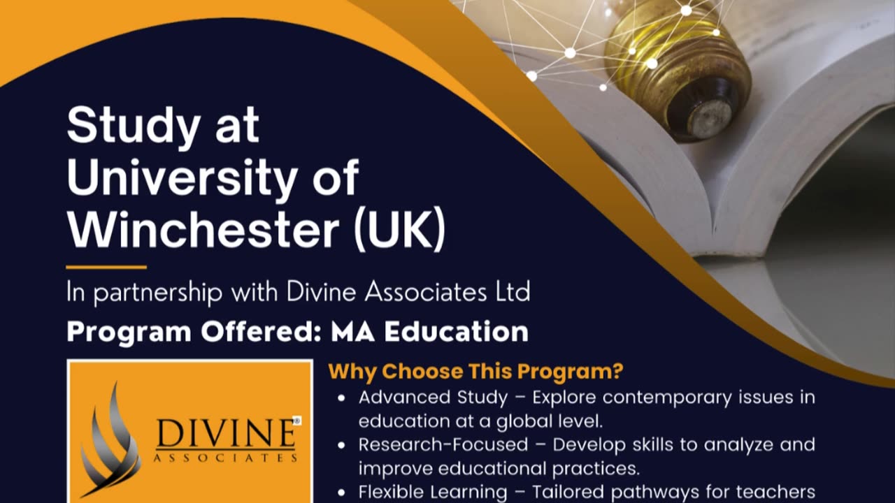Transform Your Future with MA Education at Winchester – in Partnership with Divine Associates Ltd