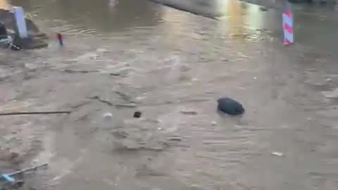 Miejscowość Pilchowice w powiecie gliwickim. Działania trwają.