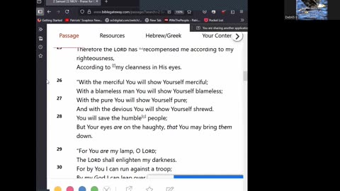 Journey Through The Bible -- 2 Samuel 22 - King David's Psalm Of Praise Of Deliverance 06202025