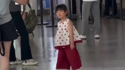 Little Gymnast Takes Over the Airport! 🛫🤸‍♀️
