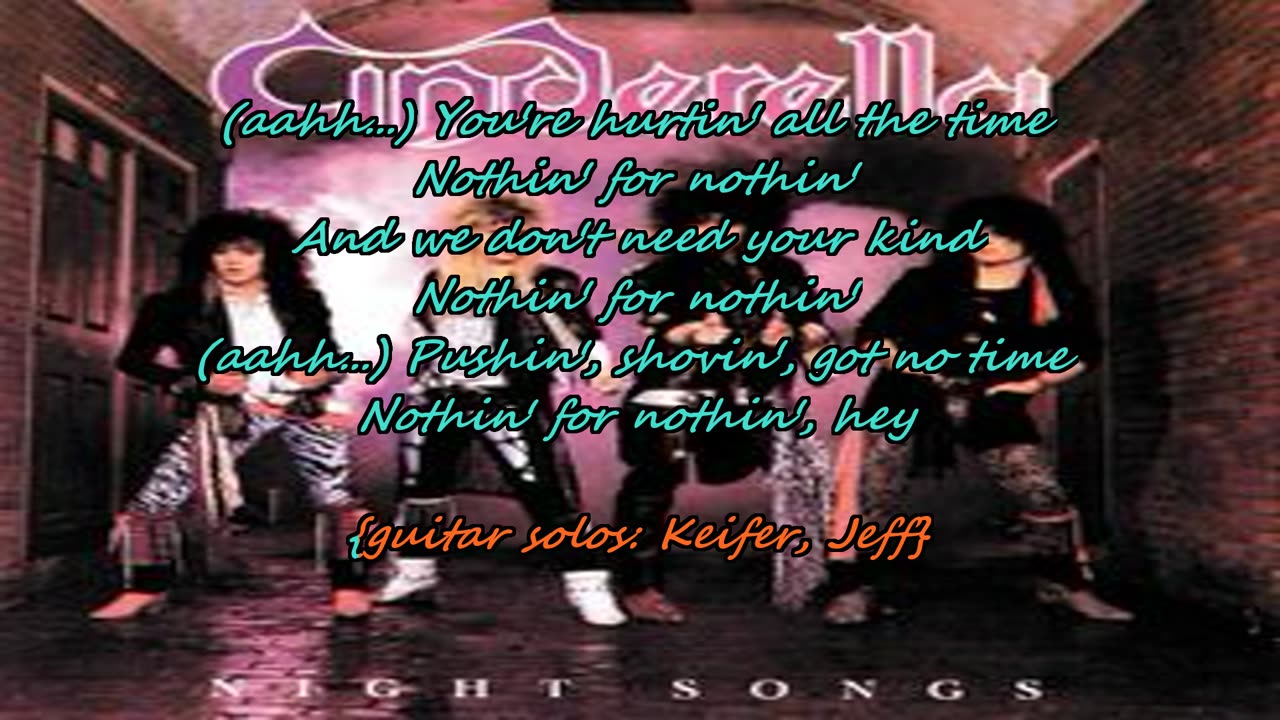 Cinderella - Nothin' For Nothin' {karaoke the rhyme}