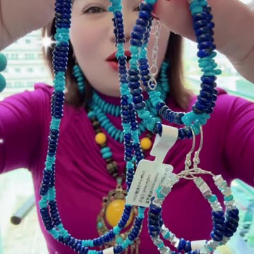 250611-5 Turquoise & Lapis Lazuli Set: Galactic Roaming Guide for Neck and Wrist