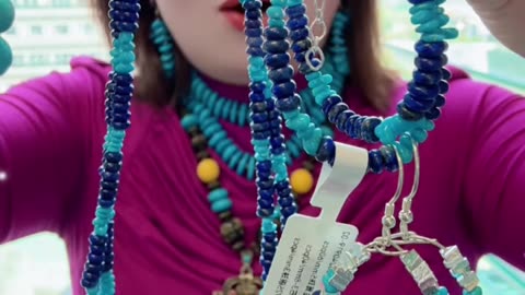 250611-5 Turquoise & Lapis Lazuli Set: Galactic Roaming Guide for Neck and Wrist