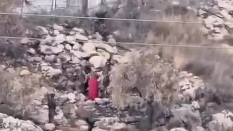 Israeli occupation soldiers and settlers took turns beating a Palestinian farmer