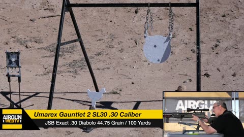Umarex Gauntlet SL30 .30 Cal Hunting PCP - Slamming Steel targets out to 100 yards!