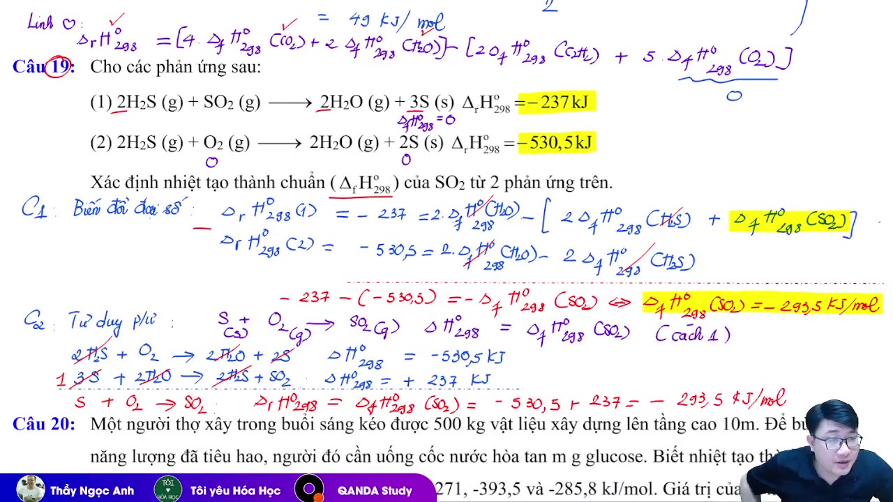 13 TÍNH BIẾN THIÊN ENTHALPY CỦA PHẢN ỨNG mp4