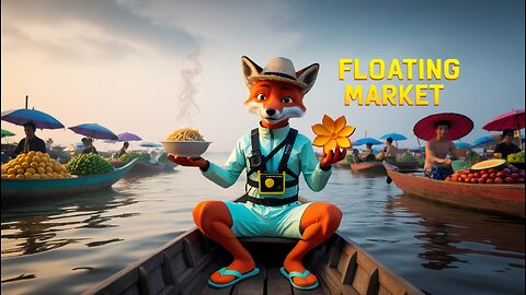 Floating Market Breakfast 🌊🍜 | Fire Wok, Fruit Art & River Coffee | Tiko Bhai Vlog 47