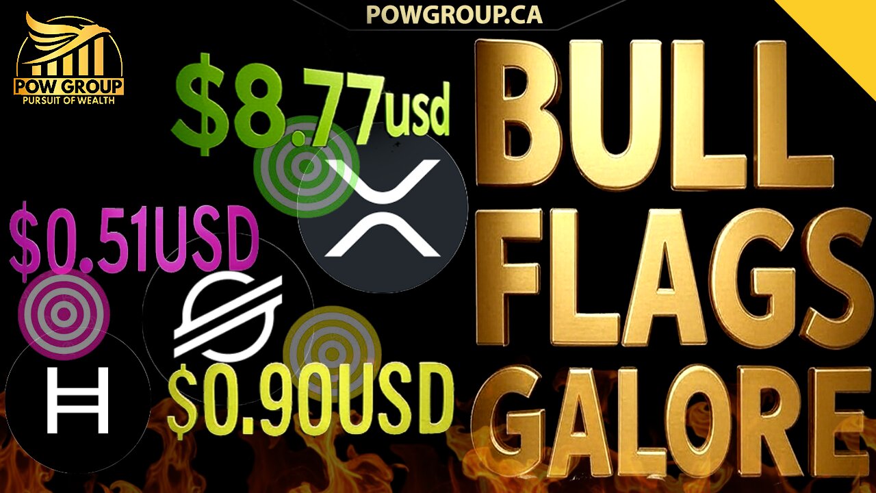 MASSIVE Moves Incoming XRP, XLM, HBAR? Bull Flags Galore... 👀