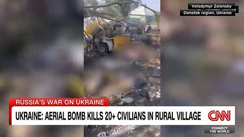 Russian aerial bomb kills at least 24 civilians in rural Ukrainian village, government says