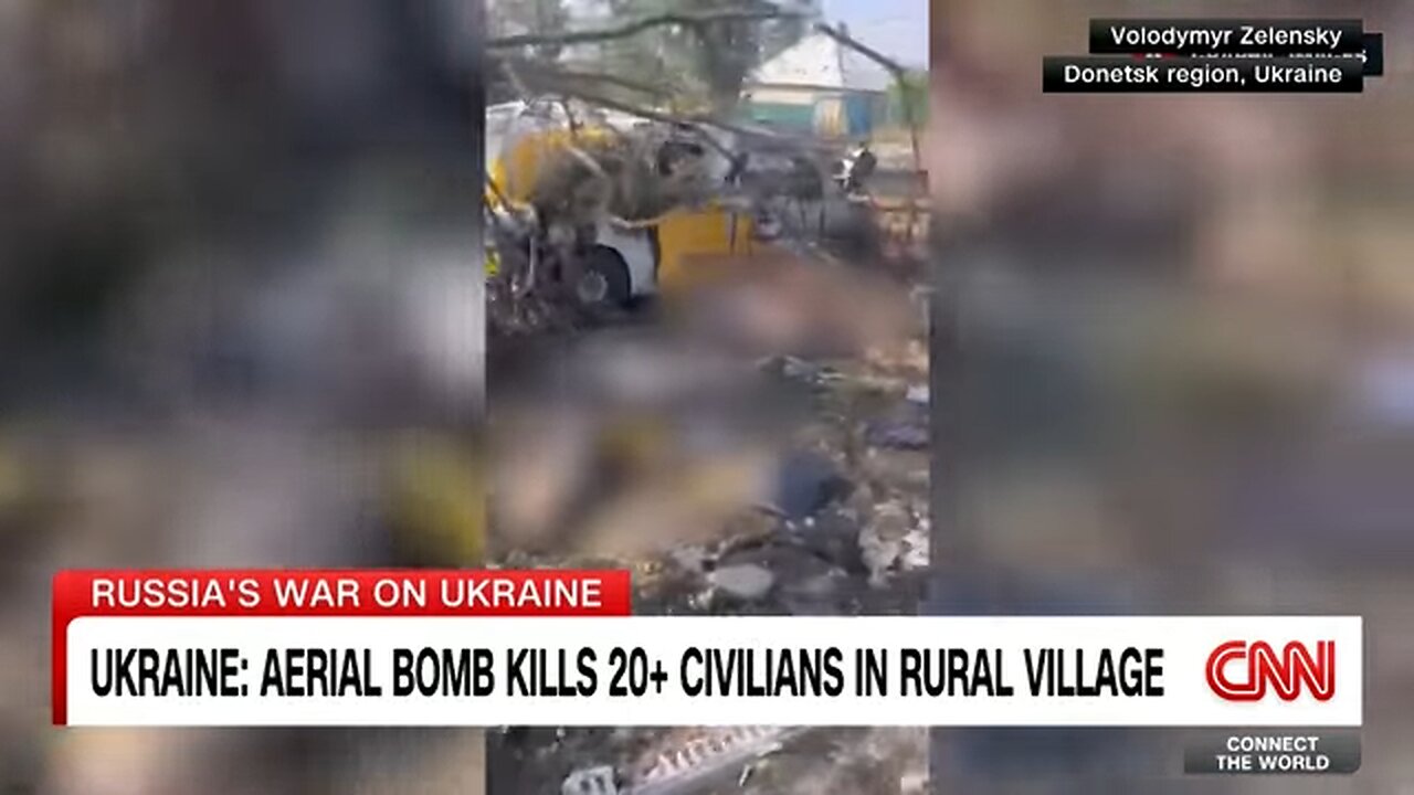 Russian aerial bomb kills at least 24 civilians in rural Ukrainian village, government says
