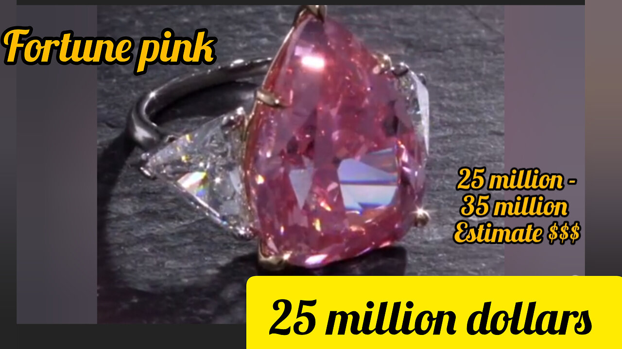 Fortune Pink vived estimate 25-35 million dollars $$ fancy pink diamond in Christie's