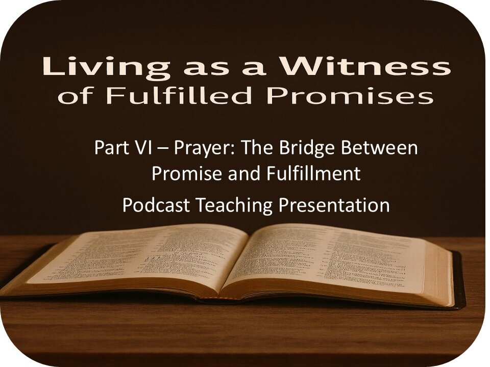 Part VI: Living as a Witness of Fulfilled Promises