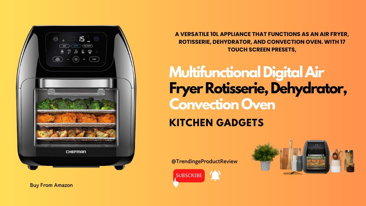 Multifunctional Digital Air Fryer, Dehydrator, Convection Oven