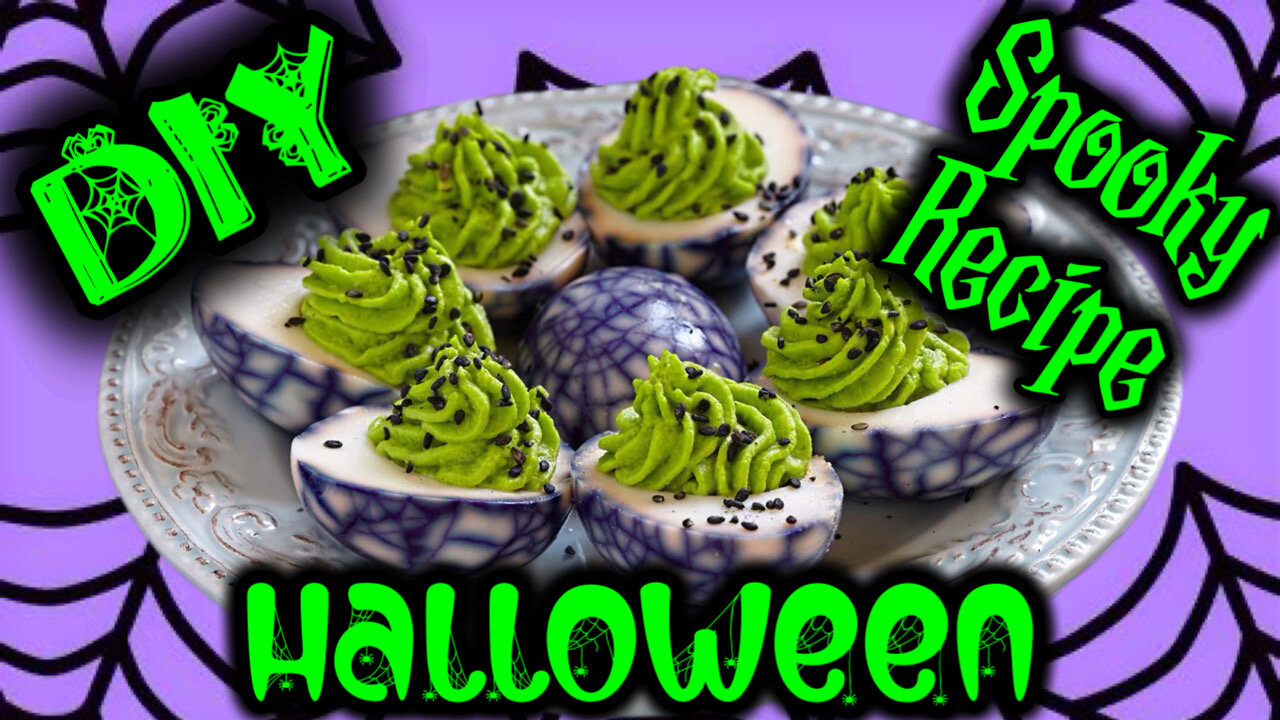How To Make Halfway To Halloween Spider Web Deviled Egg Recipe