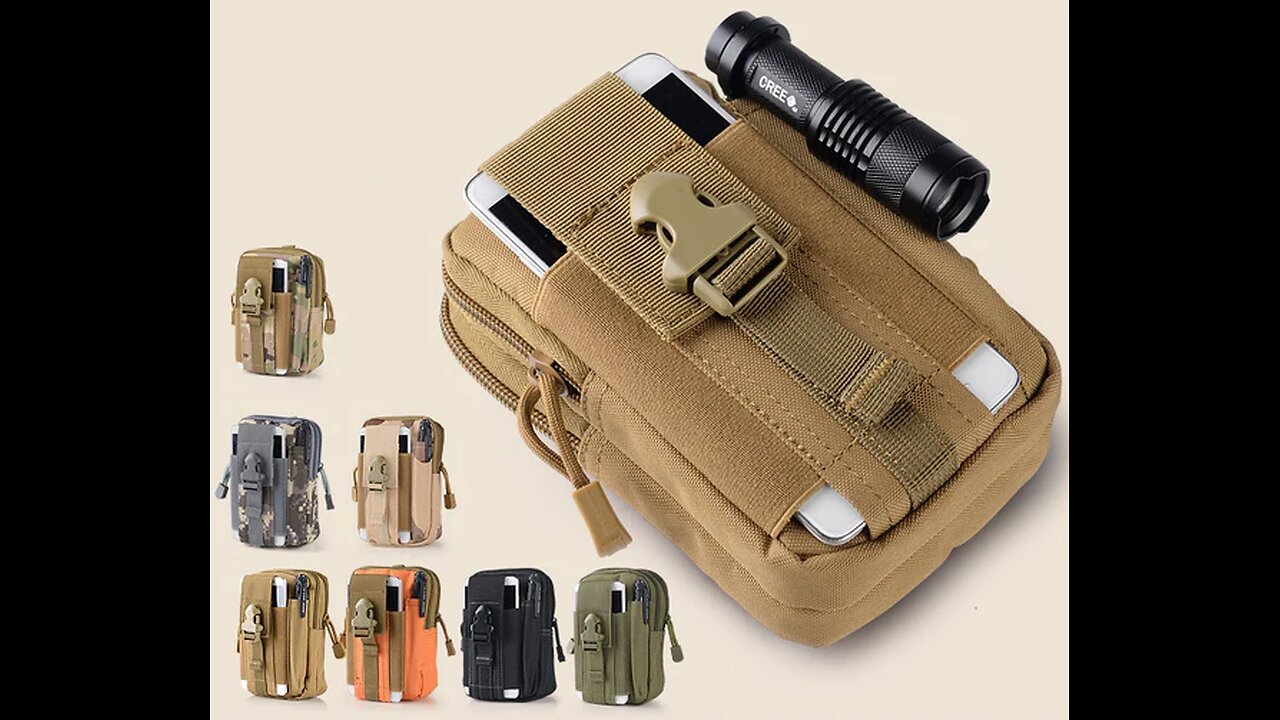 Light-weight & Large Capacity Belt Waist Bag With Cell Phone And Pen Holder