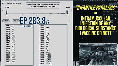 Polio (infantile paralysis) 1900s outbreak was intramuscular injection injury, TY Slayer (283.8v2)