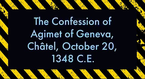 JEW CONFESSES TO CHRISTENDOM - JEWS POISONING WELLS - CAUSED THE BLACK PLAGUE ☠️