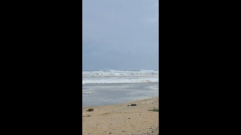 A hurricane off the coast