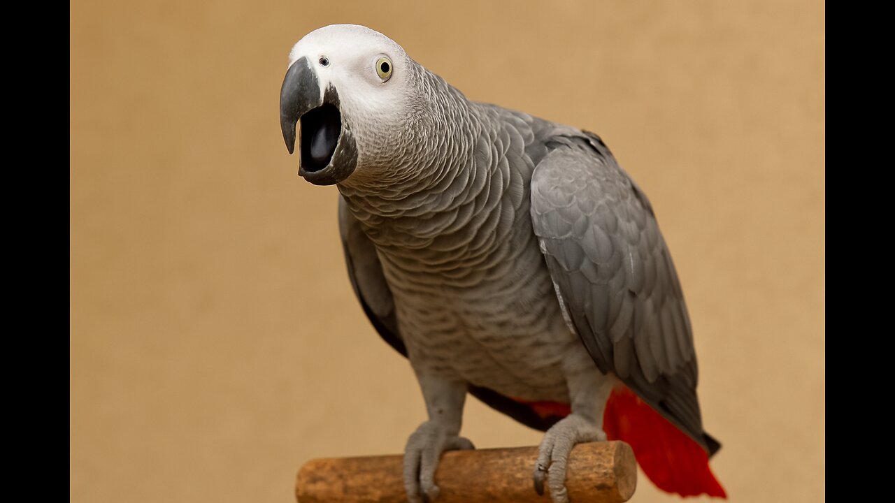 funny dancing parrot on the kitchen