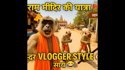 Bandaron Ki Yatra to Ram Mandir 🚩🐒 | Viral Monkey Vlog in Desi Style