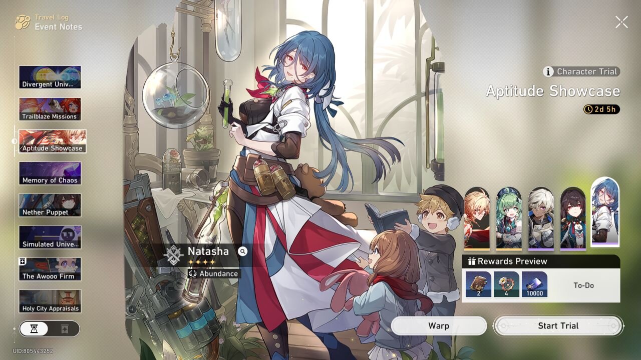 Natasha - Aptitude Showcase Event - Phase 2 - Honkai: Star Rail - Version 3.1