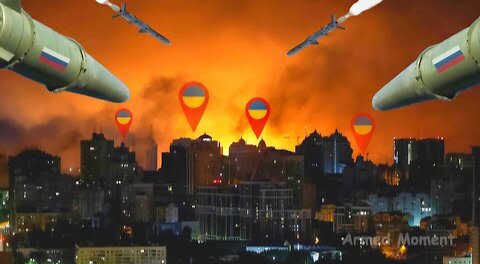 Night of Fire: Russian Missiles Turn Kyiv Into a War Zone#russiaukrainewar #warzone #russia
