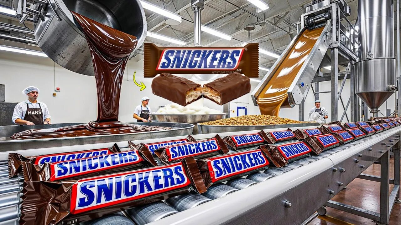 How Snickers Are Made In The Factory 🍫 | Inside the World’s Favorite Candy Bar