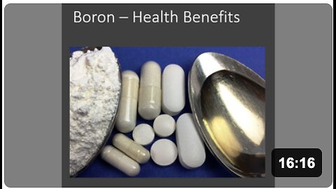Boron Supplementation - Health Benefits