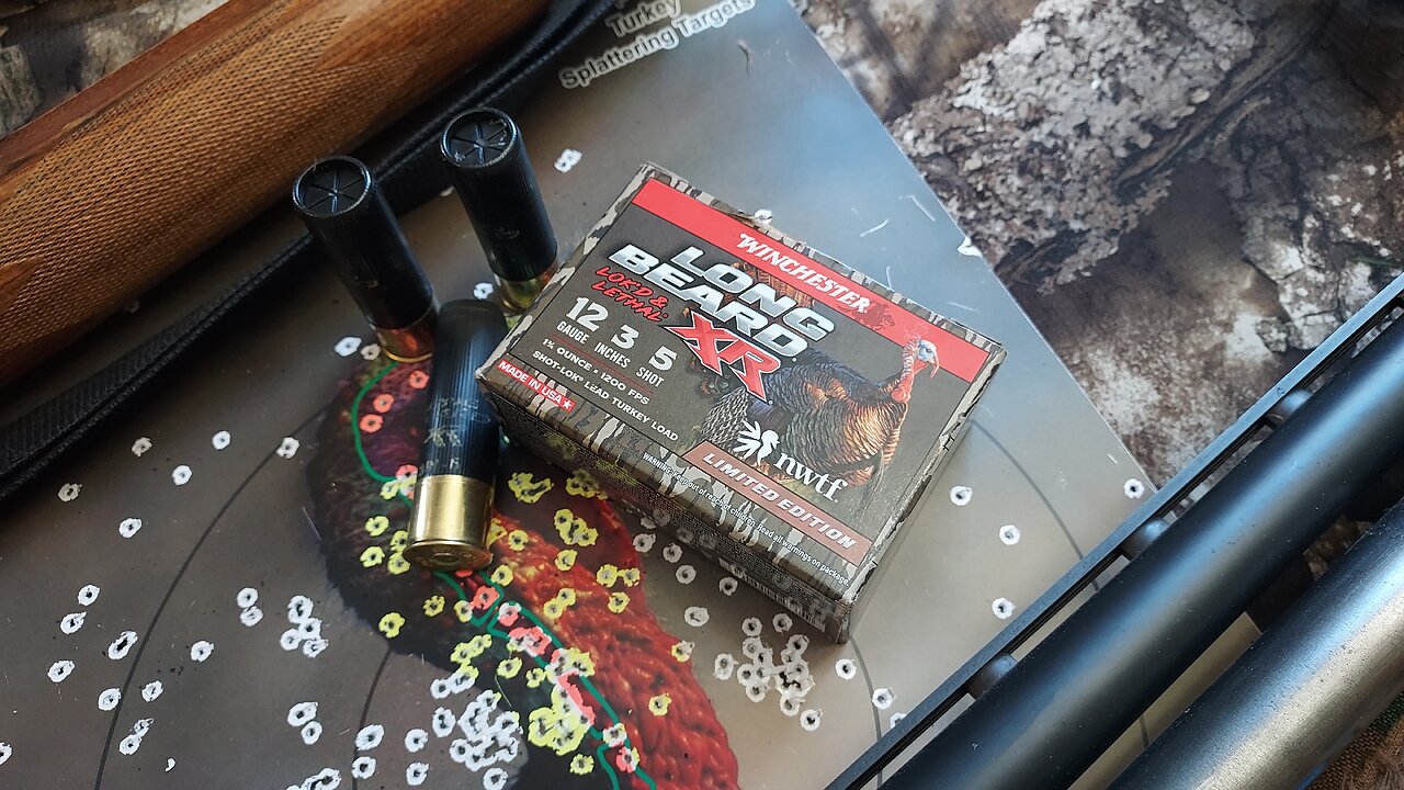 Winchester Long Beard XR Turkey Loads at 60 yards.