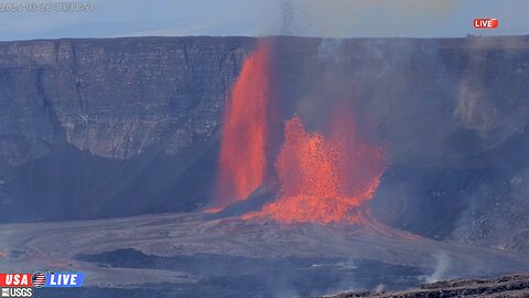 🔴 LIVE WATCH LIVE: Kilauea volcano's sporadic eruption in Hawaii as lava pours out of a summit vent